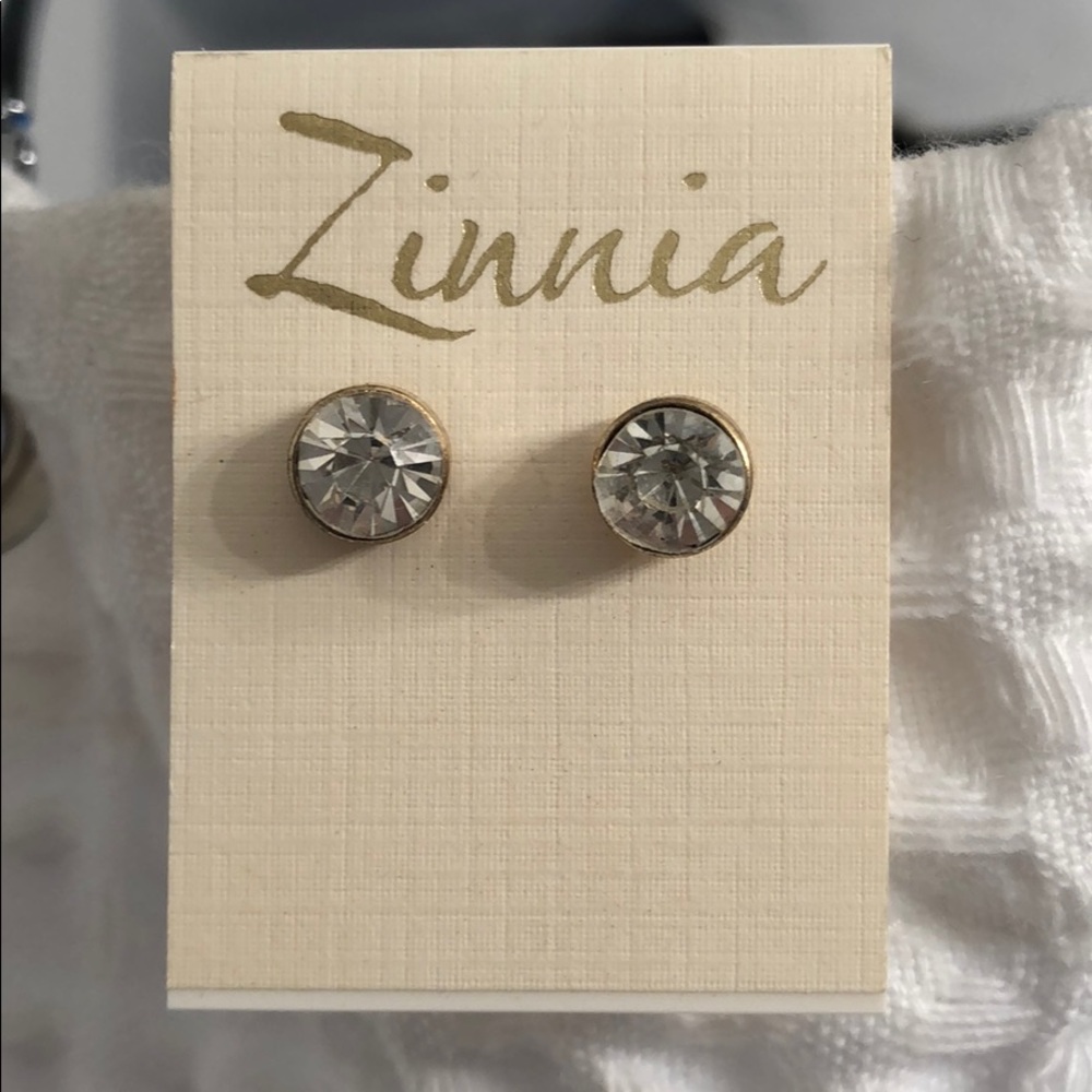 Zinnia faux diamond earrings